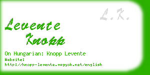 levente knopp business card